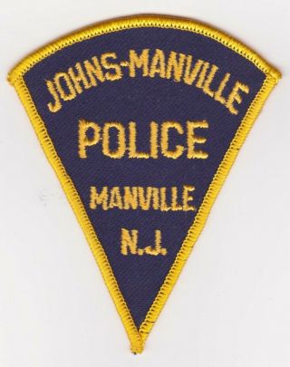 Nj Police Patch - Johns Manville Police Nj - Defunct