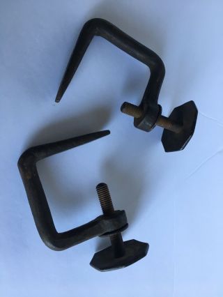 Set Of 2 C Clamps 2 Inch Antique/vintage Clamps