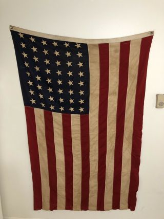Vintage Reliance United States Flag With 48 Stars 4 X 6 Double Stitched Old Usa
