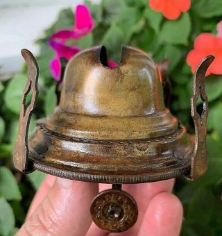 No.  2 Solid Brass Antique Kerosene Oil Lamp Burner Patent March 10,  1868