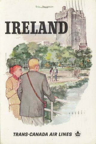 Trans - Canada Air Lines To Ireland 1965 T.  C.  A.  Advertising Postcard