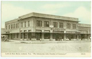 C1910 Lubbock Texas State Bank - John P Lewis & Co Dry Goods & Furnishings