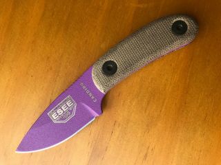 ESEE Candiru Purple Fixed Blade Knife w/ Armatus Kydex Sheath and Micarta Scales 2