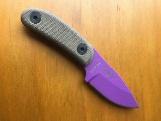ESEE Candiru Purple Fixed Blade Knife w/ Armatus Kydex Sheath and Micarta Scales 3