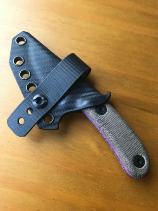 ESEE Candiru Purple Fixed Blade Knife w/ Armatus Kydex Sheath and Micarta Scales 7