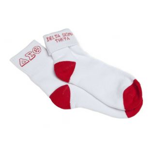 Delta Sigma Theta White Bootie Ankle Socks