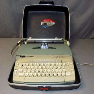 Vintage Smith Corona Coronet Electric Typewriter With Case W/ Key
