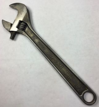Vintage Blue - Point 10 " Adjustable Crescent Wrench Snap - On Tool Kenosha Wisconsin