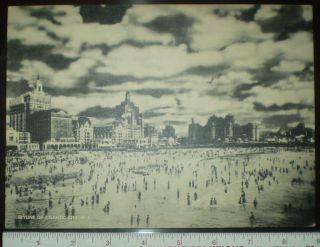 C1950,  Jumbo 8.  75 " X 6.  5 " Postcard,  Skyline Of Atlantic City,  Jersey,