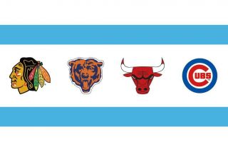 Chicago Blackhawks Bears Bulls Cubs Flag 3x5ft Banner