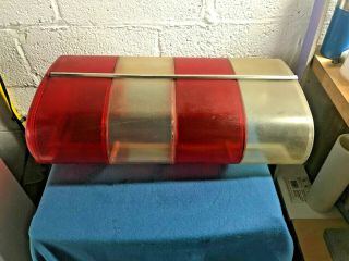 Vintage Federal Signal Aerodynic Lightbar Dome 4 Panel Candy Cane