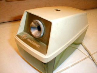Vintage 1960s Panasonic Point O Matic Electric Pencil Sharpener Green Tan Kp 8a