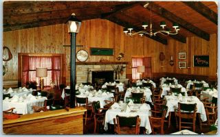 Rockford,  Illinois Postcard Sabre & Cycle Restaurant Dining Room View C1960s