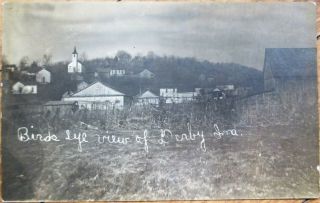 Derby,  In 1910 Azo Realphoto Postcard: Birdseye View - Indiana Rppc - Tell City