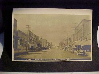 Vintage,  Rppc,  " Main Street Looking North,  Osceola,  Wisc.  " B&w Postcard