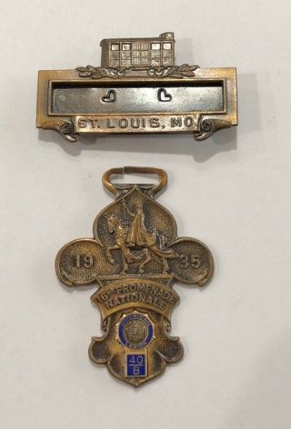 Antique American Legion 1935 St Louis 40/8 Convention Medal