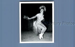Found B&w Photo L_0058 Pretty Woman In Costume Posed On Ice Skates