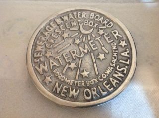 Orleans Water Meter Cover Crescent City French Quarter Chrome Not Cast Iron