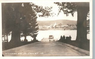 Boat Landing—car Ferry St.  Donat Quebec Rppc Vintage Velox Photo 1940s