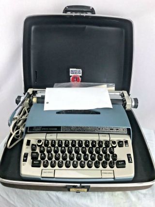 Vintage 1970s Smith Corona Electra 120 Portable Electric Typewriter W/ Hard Case