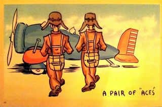 Army Navy Card Company A Aces Vintage Postcard 1941