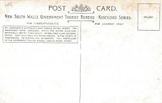 VINTAGE POSTCARD NSW GOVERNMENT TOURIST BUREAU SHOOTING A HILL KOSCIUSCO 1900s 2