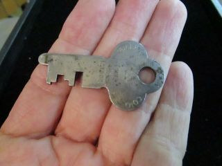 Vintage Antique Solid Brass Miller Lock Co Phila PA Padlock 63 Key Great 4