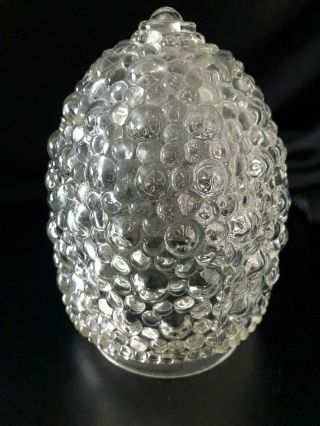 Vintage Clear Bubble Glass Acorn Light Fixture Globe - Retro