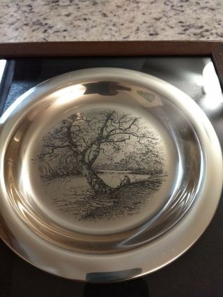 JAMES WYETH Along the Brandywine FRANKLIN SOLID STERLING SILVER PLATE 1972 3