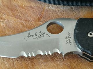 Spyderco Knife very rare CPM S30V James A.  Keating made in Colorado Earth 3