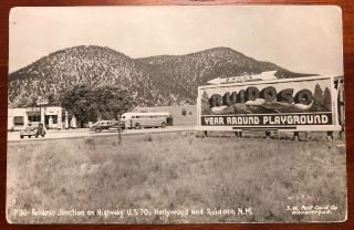P - 30 Ruidoso Junction On Hwy Us 70 Hollywood And Ruidoso Nm Rppc Sw Post Card Co