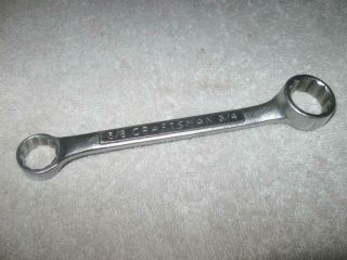 Vintage Craftsman Stubby Offset Box - End Wrench,  5/8 " X 3/4 ",  - V -,  No P/n,  Usa
