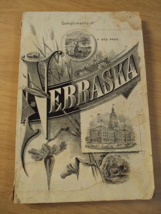 Rare 1892 Antique " Historical And Descriptive Review Of Nebraska " Vol Ii Towns