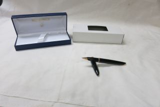 Waterman Ball Point Collectable Ink Pen Black Lacquer Finish W/box