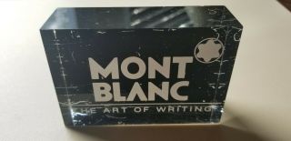 Mont Blanc The Art Of Writing Desk Countertop Display Pen Advertising Sign