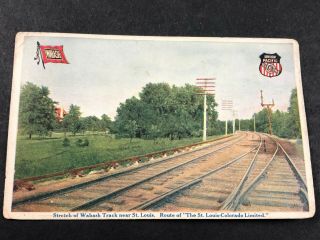 Union Pacific Railroad Overland Route Wabash Track Near St Louis Mo Old Postcard