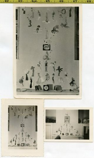 (3) Vintage 1940 Photos / Interior Decor Pinup Girl Cutouts Petty Vargas Collage