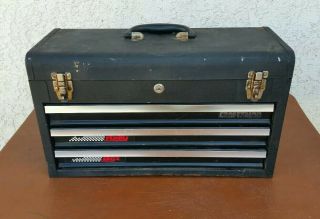 Vintage Craftsman Tools 3 Drawer Rally Machinist Tool Box Tool Chest Pre Owned