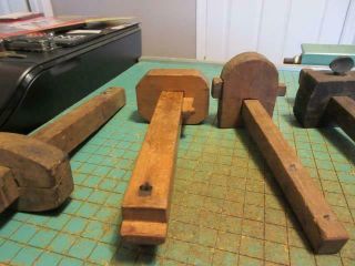 4 Antique Wood Carpenter ' s Scribe Marking Gauges Antique Tools 4