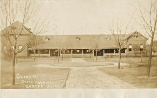 A View Of Group D,  State Hospital,  Insane Asylum,  Islip,  York Ny Rppc 1908