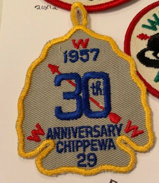 Oa Lodge 29 Chippewa 1957 30th Anniversary 29a1 Rare Patch