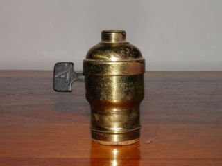 Antique,  Brass/porcelain,  Fat Boy,  " A ",  Paddle Switch,  Lamp Socket.  June 13,  1899