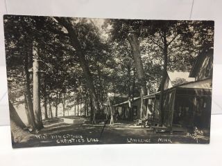 Rppc Postcard Lawrence Michigan - Cottages Christie’s Lake - Unposted