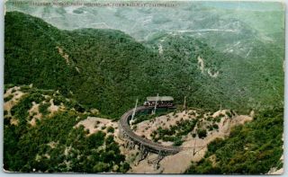 Mount Lowe Railway California Postcard " Circular Bridge From Summit " 1908 Cancel