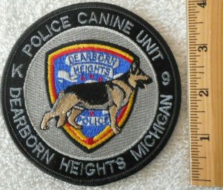 Dearborn Heights Michigan Police Canine Unit Patch (highway Patrol,  Sheriff)