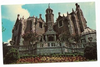 Vintage Florida Chrome Postcard Orlando Disney Haunted Mansion