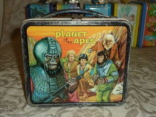 Vintage The Planet Of The Apes Metal Lunchbox 1974 Movie Rare No Thermos