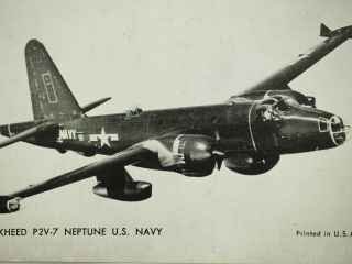 Lockheed P2V - 7 Neptune U.  S.  Navy Photo Card 64 3