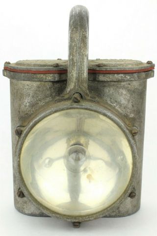 Antique Fire Equipment Portable Light Lantern Model 6 Grether Dayton Ohio (422)