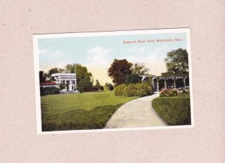 Vintage Postcard Hyde Park Scene Muskogee Oklahoma Natorium